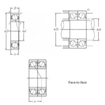 17 mm x 47 mm x 14 mm  NTN 7303BDF Rolamentos de esferas de contacto angular