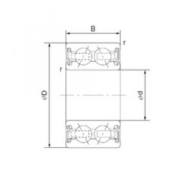 35 mm x 50 mm x 20 mm  NTN 2TS2-DF07R17LLA4X3-N1CS21/L417 Rolamentos de esferas de contacto angular