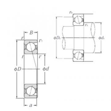 105 mm x 160 mm x 26 mm  NTN 7021 Rolamentos de esferas de contacto angular