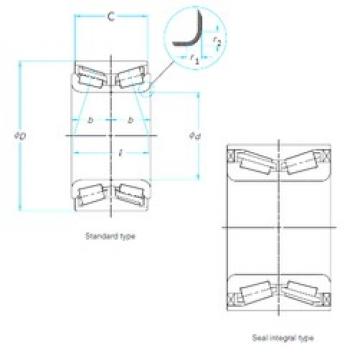 55 mm x 90 mm x 54 mm  SKF BTH-1215AD Rolamentos de rolos gravados