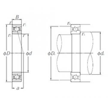 160 mm x 240 mm x 38 mm  NTN HSB032C Rolamentos de esferas de contacto angular