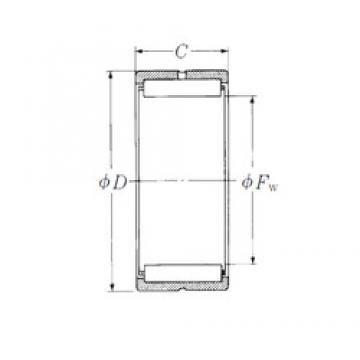 44,45 mm x 76,2 mm x 38,1 mm  NSK HJ-364824 Rolamentos de agulha