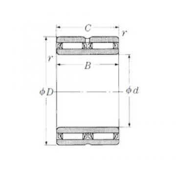 20 mm x 35 mm x 26 mm  NSK NAFW203526 Rolamentos de agulha