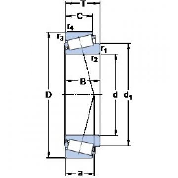 1016 mm x 1270 mm x 101.6 mm  SKF EE 168400/168500 Rolamentos de rolos gravados