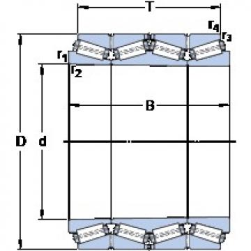 777.875 mm x 1079.5 mm x 844.55 mm  SKF BT4B 332956/HA4 Rolamentos de rolos gravados