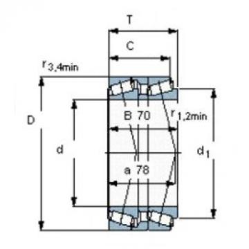 70 mm x 140 mm x 83 mm  SKF T7FC 070T83/QCL7CDTC10 Rolamentos de rolos gravados