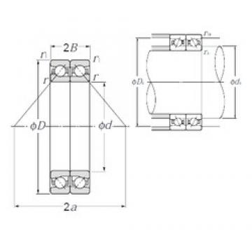 170 mm x 230 mm x 27 mm  NTN HTA934DB Rolamentos de esferas de contacto angular